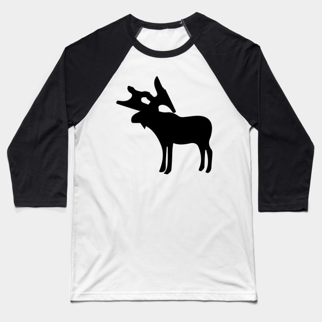 Anvil Moose Baseball T-Shirt by daftvader97